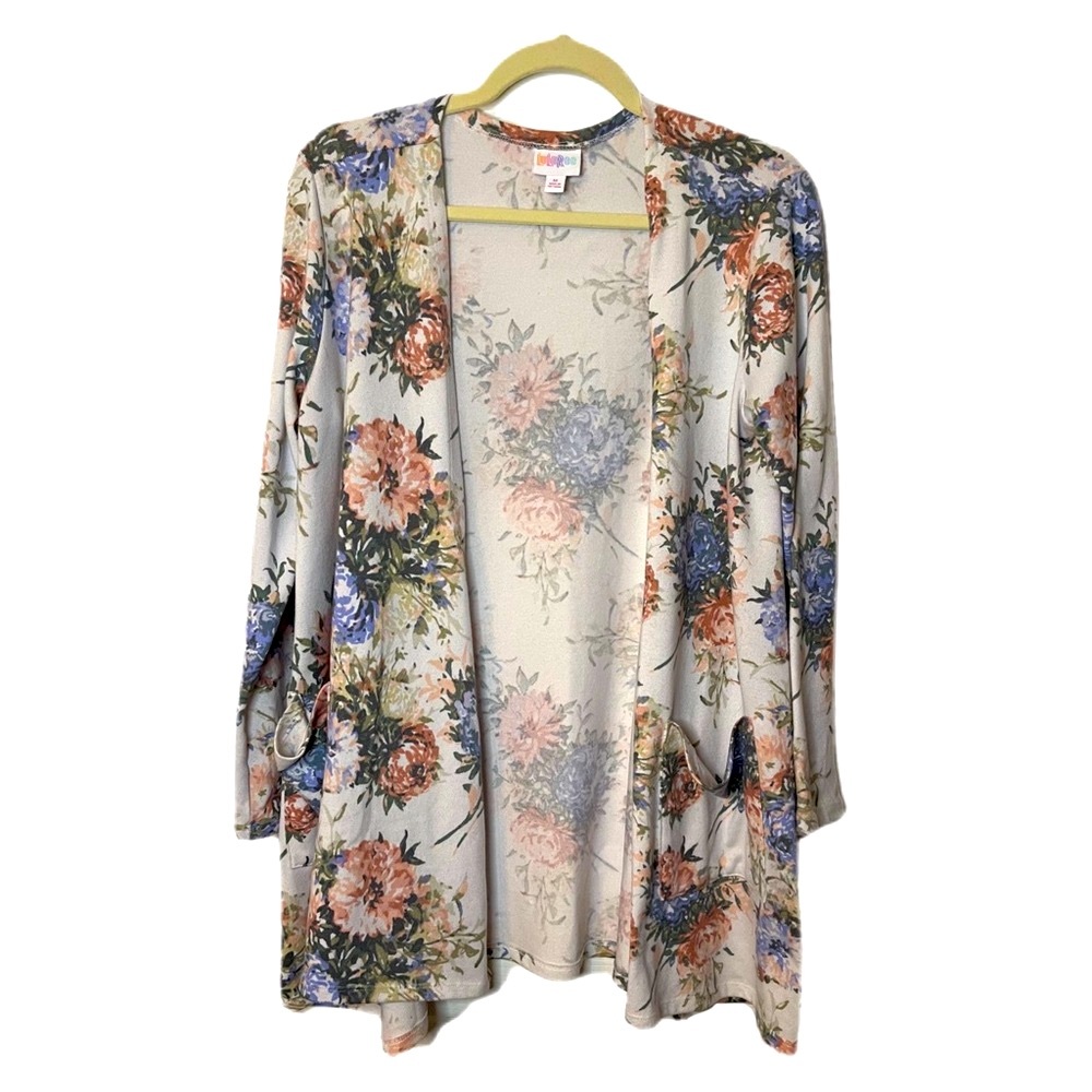 LuLaRoe Caroline Floral Open Front Cardigan